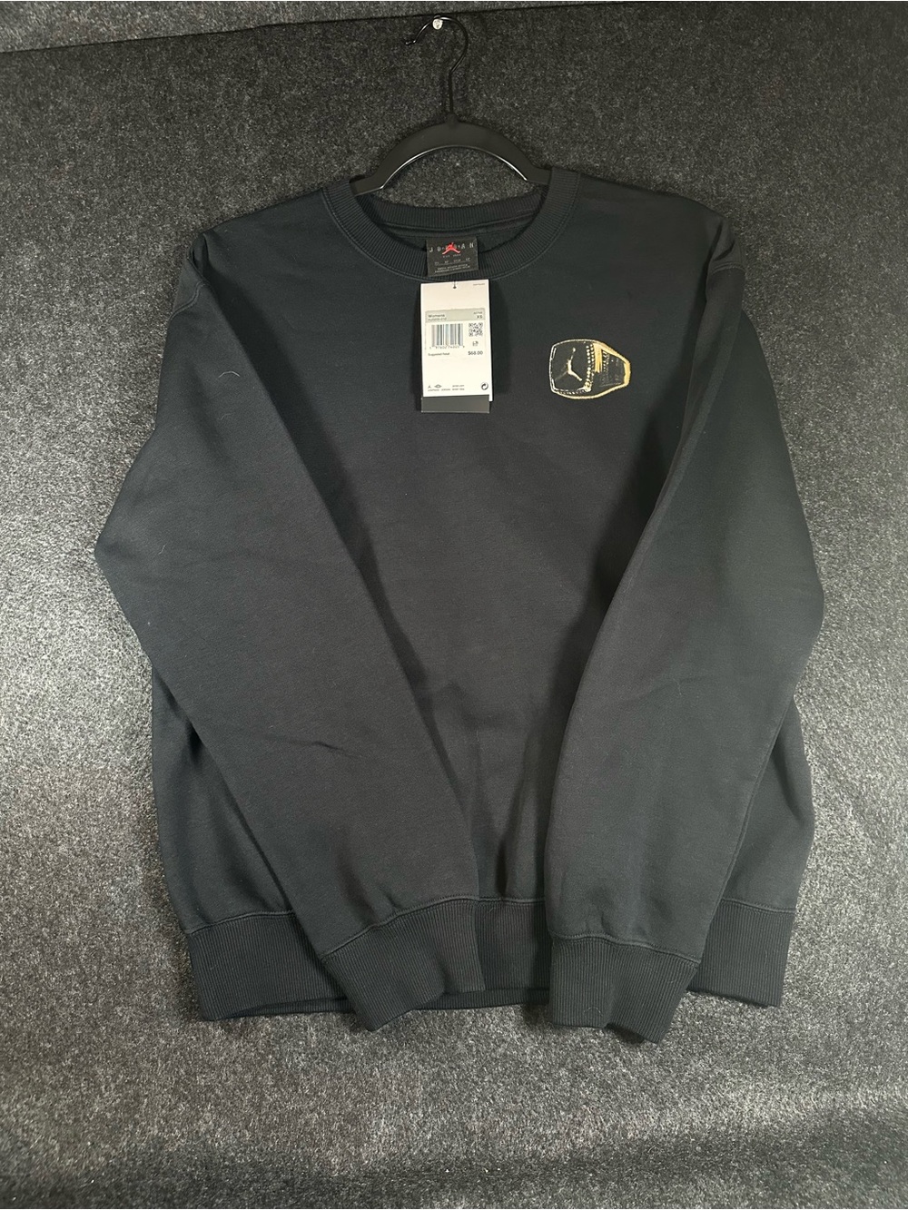 Nike Jordan Championship Rings Sweatshirt Black Crewneck Pullover Women’s XS